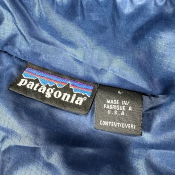 Vintage Patagonia Puff Ball Jacket USA Blue 1/2 Zip Large - Picture 4 of 7